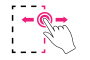 Hold-and-drag bounds changing