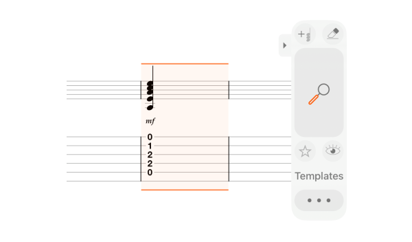 Chords panel without a chord