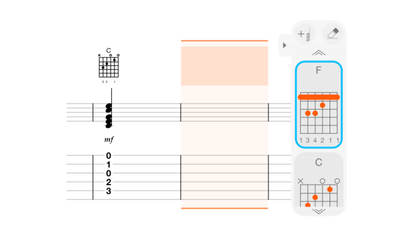 Adding a chord from the templates