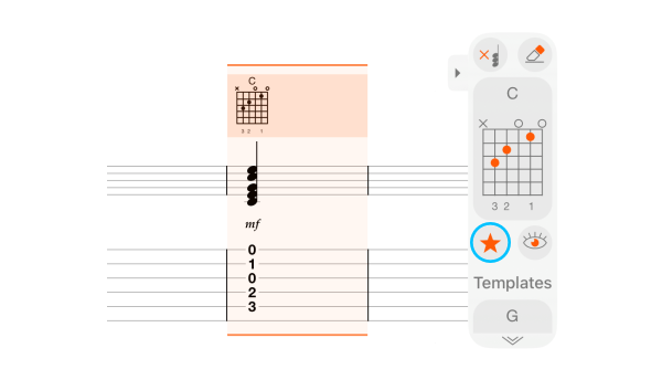 Removing a chord from the templates
