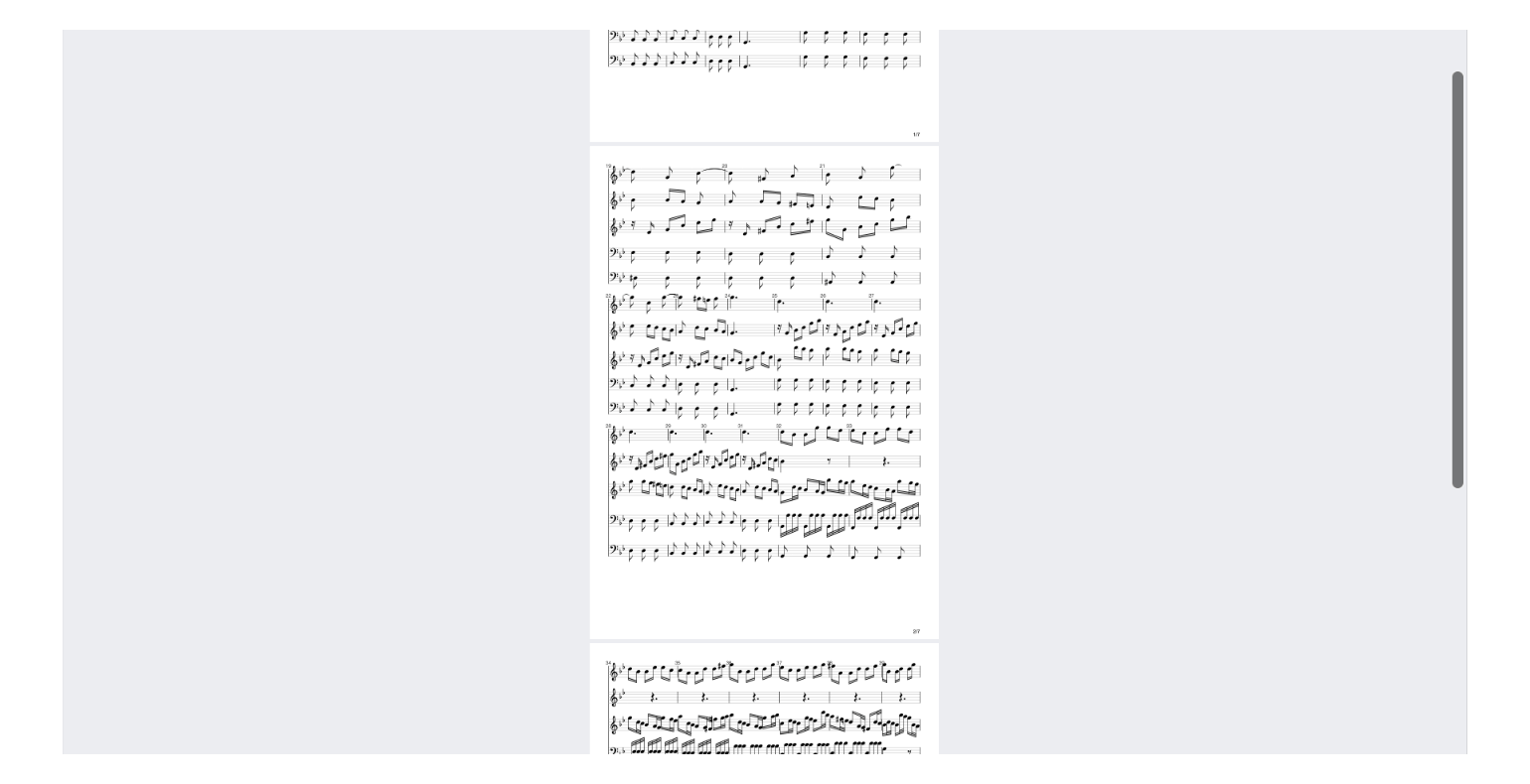 Sheet music viewer with multiple pages