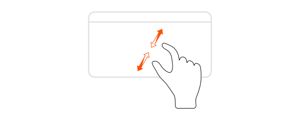 Trackpad pinch gesture