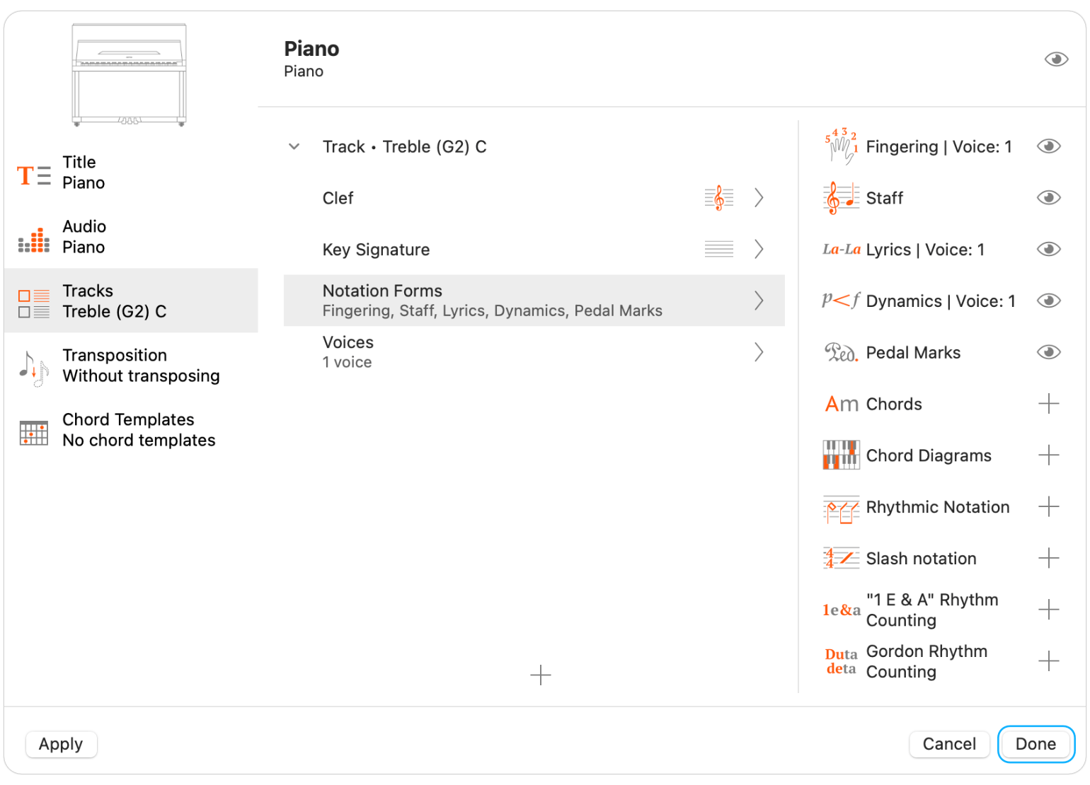Applying the order of the notation forms