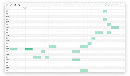 Piano Roll in Staventabs for iOS and iPadOS