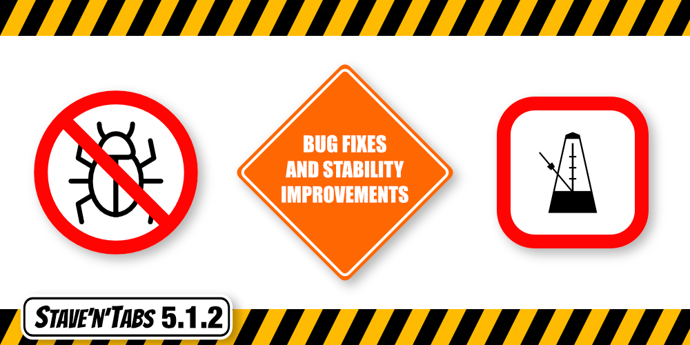 Stave'n'Tabs 5.1.2: Bug fixes and stability improvements